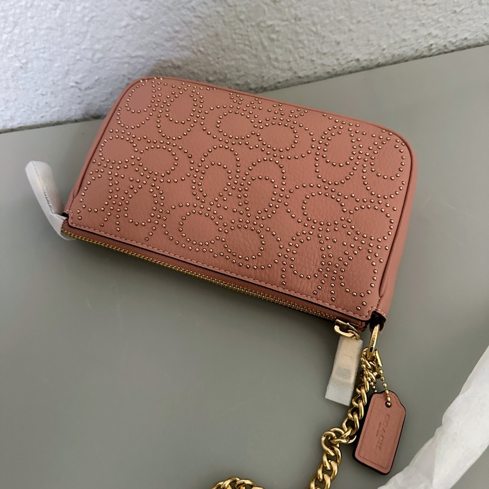 🔥NWT COACH Nolita‎ 19 With Signature Rivets Leather in Pink - Picture 15 of 16
